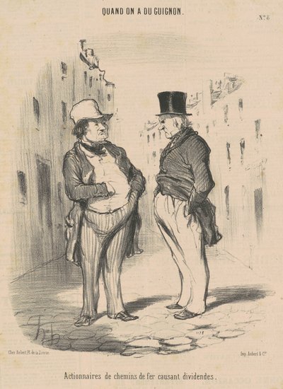 配当をもたらす鉄道株主 作： Honoré Daumier