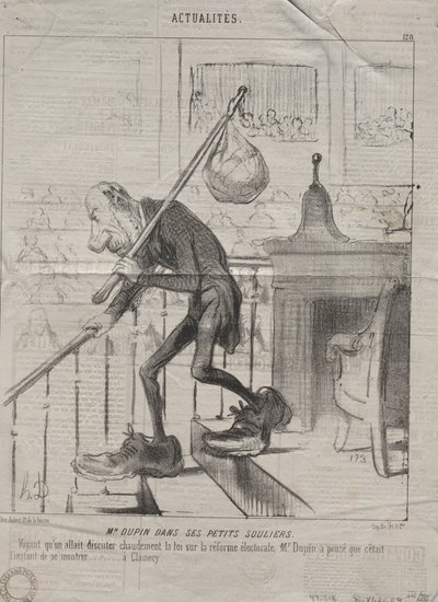 Actualities (No. 128): 小さな靴を履いたデュパン氏 作： Honoré Daumier
