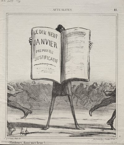 Actualities (No. 41): 選帝侯よ、我が腕の中で!... 作： Honoré Daumier