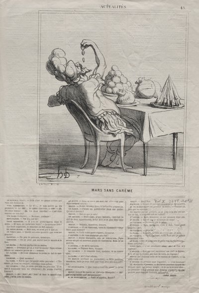 Actualities (No. 43): 四旬節のない行進 作： Honoré Daumier