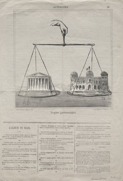 現状10：議会制度、1870年。 作： オノレ・ドーミエ