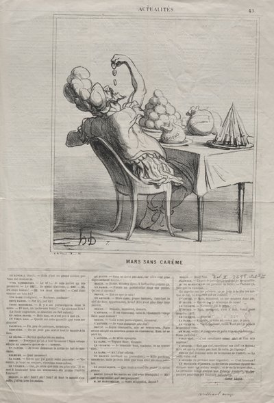 現実No. 43：貸されない行進、1869 作： Honoré Daumier