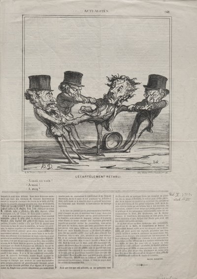現状98：復員、1869年。 作： Honoré Daumier