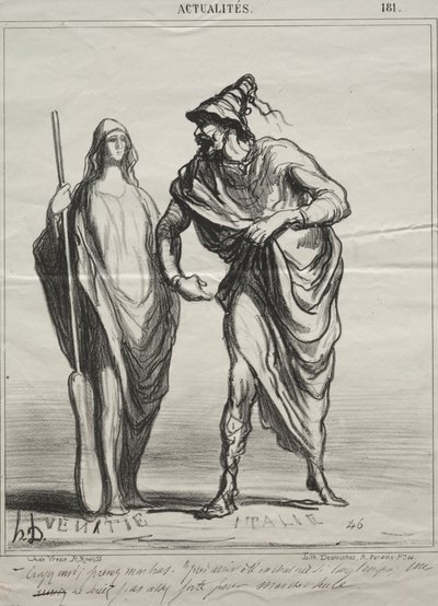 現実、プレート 181: あなたは私を何だと思っているのですか! 私の腕を取って 作： Honoré Daumier