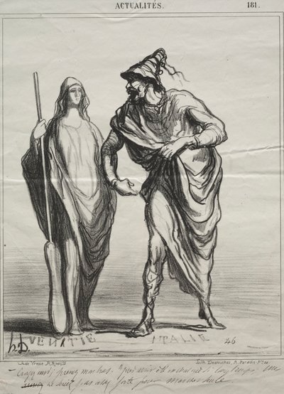 現状、プレート181：何のために連れて行ってくれますか！腕を取って1866 作： Honoré Daumier