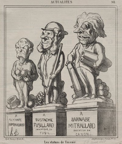 現状プレート98：未来の像、1868。 作： Honoré Daumier