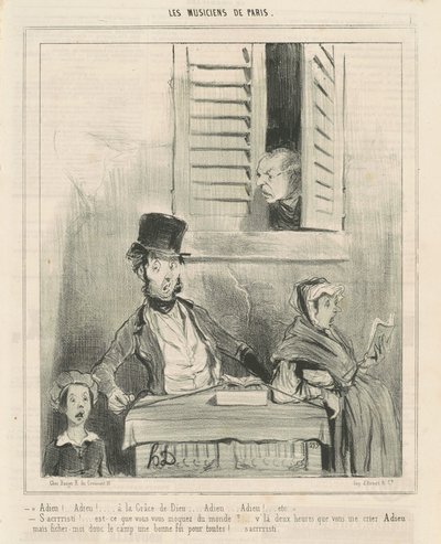さよなら！ ...神の恵みで... 作： Honoré Daumier