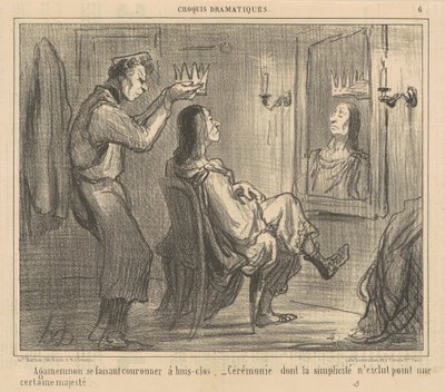 密室で戴冠するアガメムノン 作： Honoré Daumier