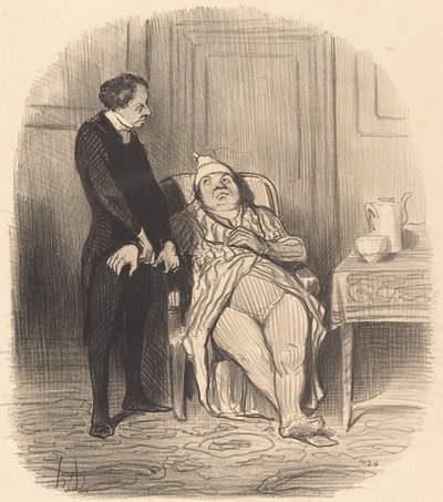 ああ！ 先生…胸があると思います！ 作： Honoré Daumier