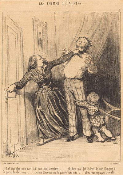 ああ！ あなたは私の夫です、ああ！ あなたはマスターです... 作： Honoré Daumier