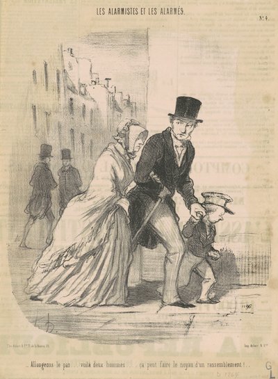 少し足を延ばしてみましょう...こちらがその男たちです... 作： Honoré Daumier