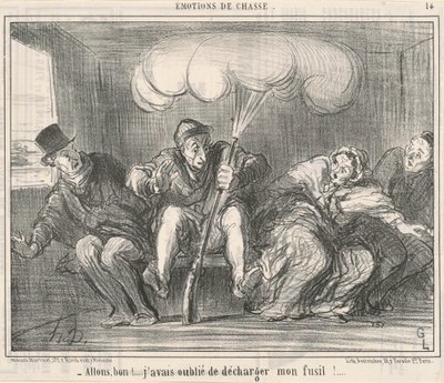 さあ、グッド！ ライフルを降ろし忘れた！ 作： Honoré Daumier