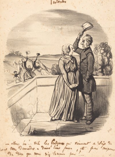 さあ！...ここに落書きがあります... 作： Honoré Daumier