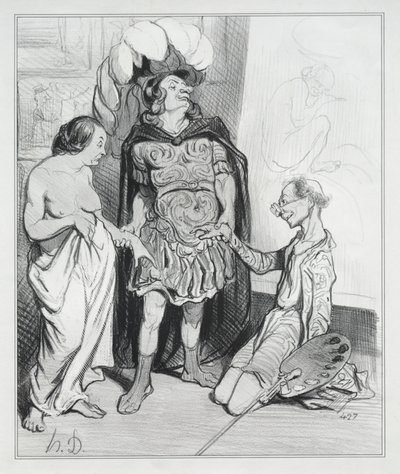 アペレスとカンパステ 作： Honoré Daumier