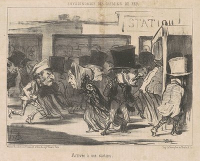 駅に到着 作： Honoré Daumier