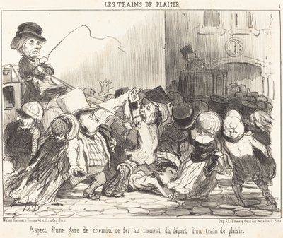 鉄道駅の外観... 作： Honoré Daumier