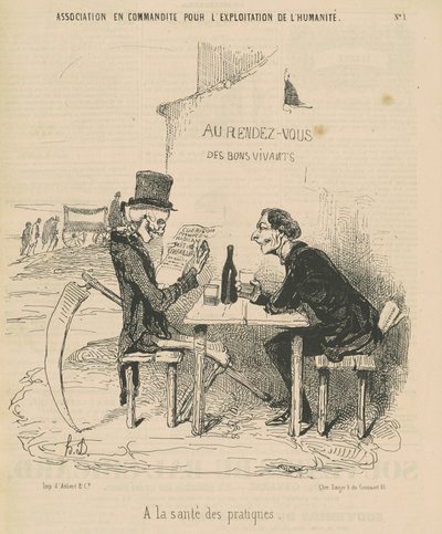 実践の健康への人類の暴露のための限られた協会 作： Honoré Daumier