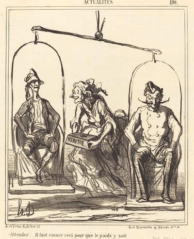 待ってください...まだこれが必要です... 作： Honoré Daumier