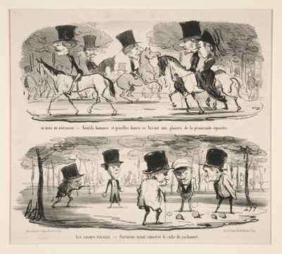ブローニュの森で 作： Honoré Daumier