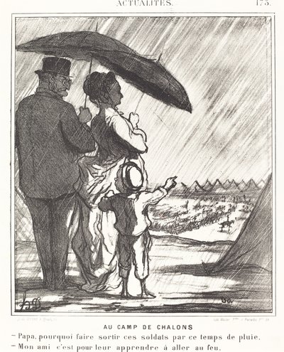カンプ・ド・シャロンで 作： Honoré Daumier