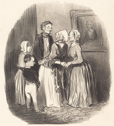 お正月には、ラボーダンおばさんを訪ねてください 作： Honoré Daumier