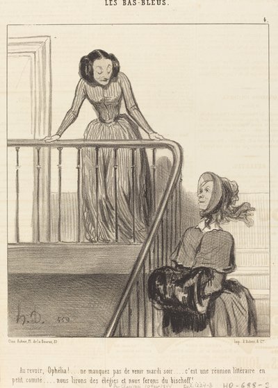 さようなら、オフィーリア!...お見逃しなく... 作： Honoré Daumier