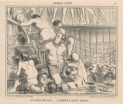 デリニィのお風呂で 作： Honoré Daumier
