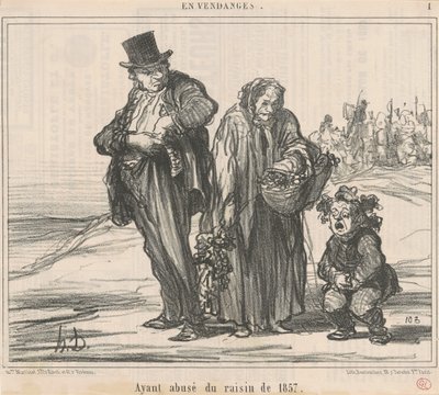 1857年のブドウを乱用した 作： Honoré Daumier