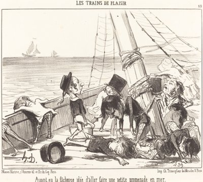 海に行くという不幸な考えを持っていた... 作： Honoré Daumier
