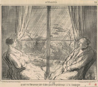 持っていた...行くという考え... 作： Honoré Daumier