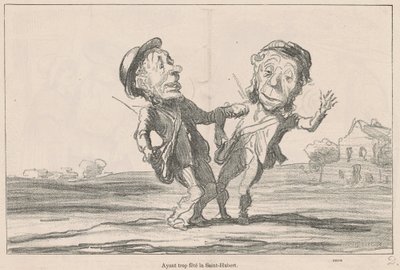 サンチュベールを祝いすぎて 作： Honoré Daumier