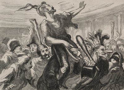 オペラボール：フラミンゴを生きる。 作： Honoré Daumier