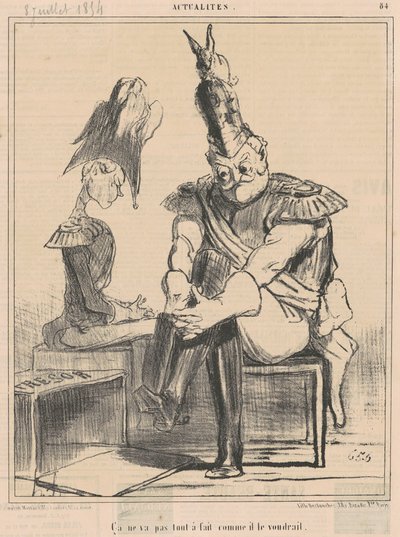 それはうまくいきません...彼が望むように 作： Honoré Daumier
