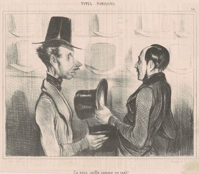 手袋のようにフィットします。 作： Honoré Daumier
