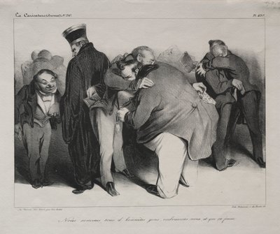 似顔絵、プレート 439: 私たちは皆正直な男です。 作： Honoré Daumier