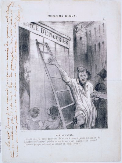 今日の似顔絵-幻滅！ 作： Honoré Daumier
