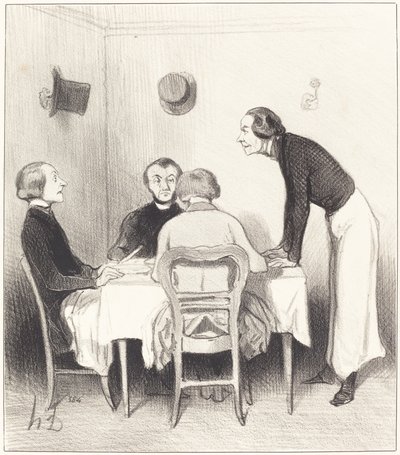レストラン ニンジン 作： Honoré Daumier