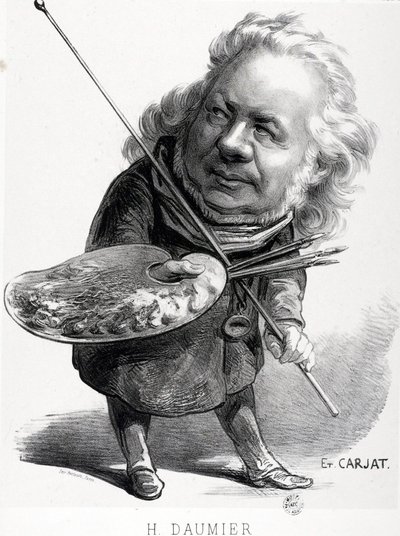 フランスの彫刻家、画家、彫刻家であるオノレ・ドーミエ（1808-1879）の漫画。Carjatの刻印（1828-1906）。薄さ：29,5x23cm。アルボー美術館。 作： Honoré Daumier