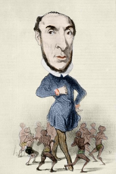 ヴィクトル・シェルシェール（1804-1893）と奴隷制の廃止をテーマにした漫画 - オノレ・ドーミエ作。 作： Honoré Daumier