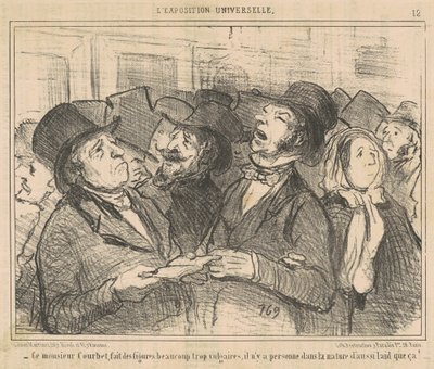 このムッシュ・クールベは、フィギュアを作る...下品な... 作： Honoré Daumier