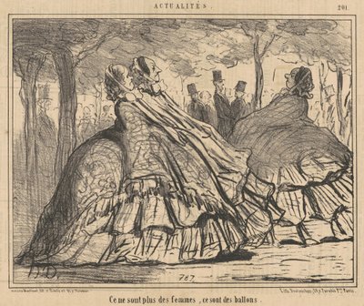 彼らはもはや女性ではありません、彼らは風船です 作： Honoré Daumier