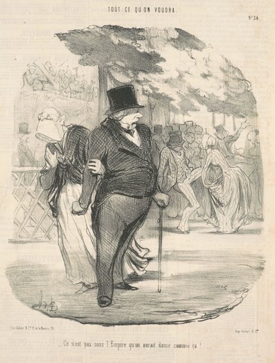 私たちがあんな風に踊ったのは、帝国の下ではありません! ... 作： Honoré Daumier