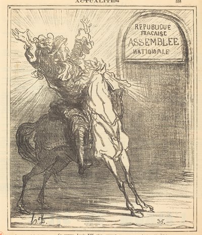 この哀れなルイ14世は自分の目を信じていない 作： Honoré Daumier