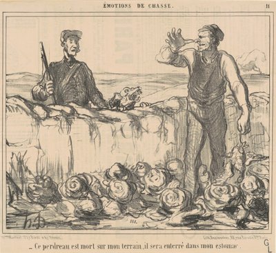 このヤマウズラは私の土地で死にました... 作： Honoré Daumier