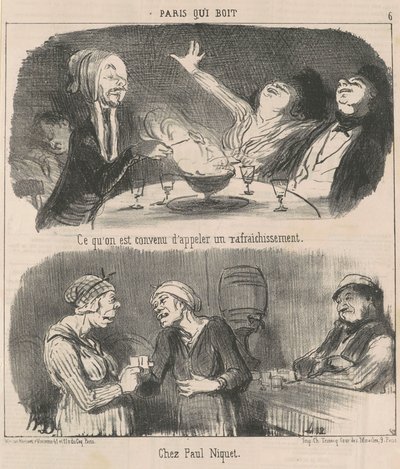 リフレッシュメントと呼ぶことに同意したもの 作： Honoré Daumier