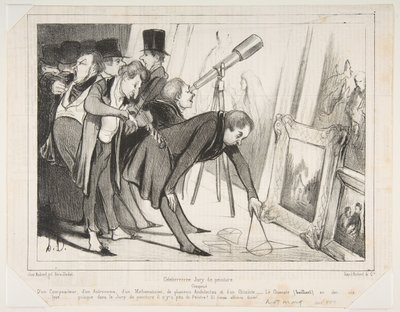 Celebrrrre Jury de Peinture ...、1840年3月16日、1840年3月16日、Le Charivariで公開。 作： Honoré Daumier