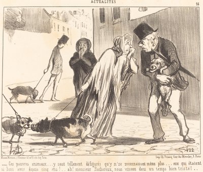 これらの可哀想な動物は...お互いを認識していません...もう... 作： Honoré Daumier