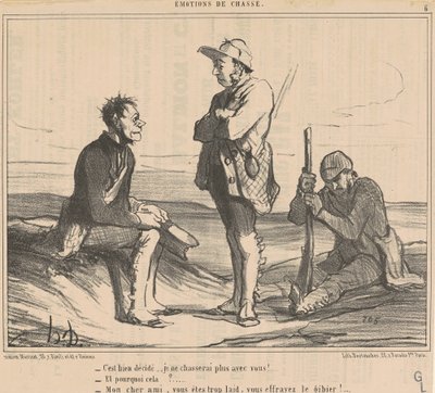 決めた…もう一緒に狩りはしない！ ... 作： Honoré Daumier