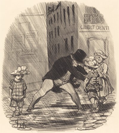 冬に持っているのはばかげています... 作： Honoré Daumier