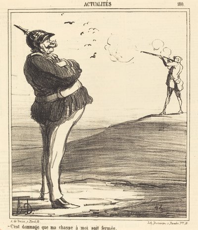 私のための私の狩りが閉じられているのは残念です 作： Honoré Daumier